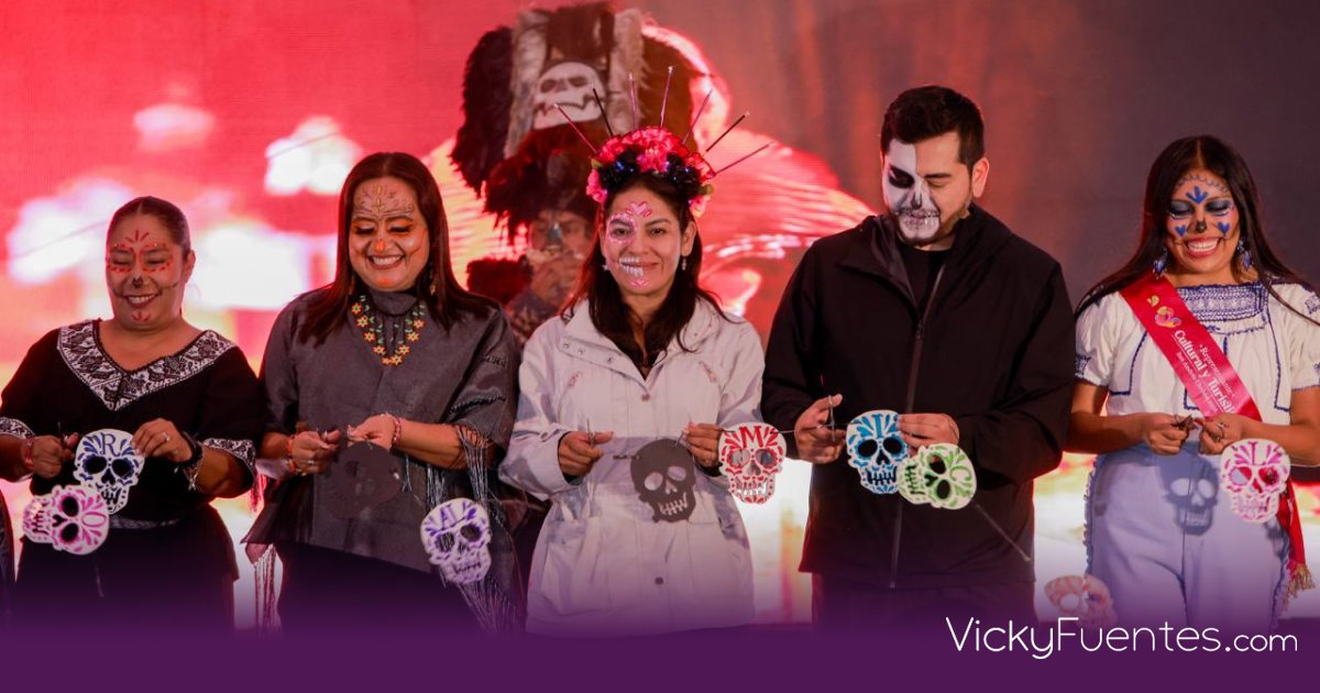Lupita Cuautle inaugura el Festival Sendero al Mictlán en San Andrés Cholula