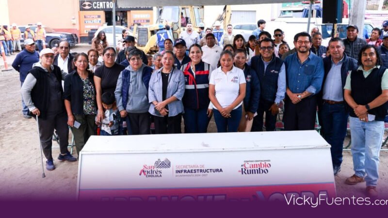 Lupita Cuautle arranca obras de infraestructura vial en San Andrés Cholula
